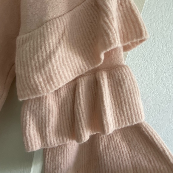 Tiered flounce sweater top - Picture 3 of 9